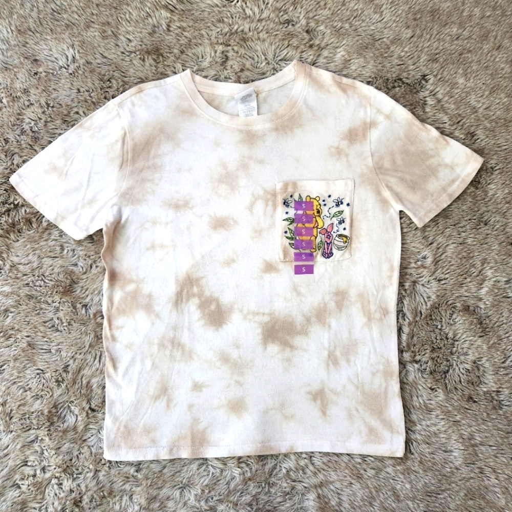 Disney Winnie The Pooh Short Sleeve Tie Dye Embroidered Tee Women's‎ Size Small